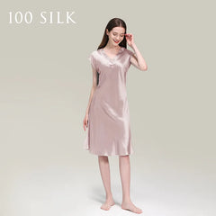 Silk Nightgown - Solid Casual & Elegant Sleepwear