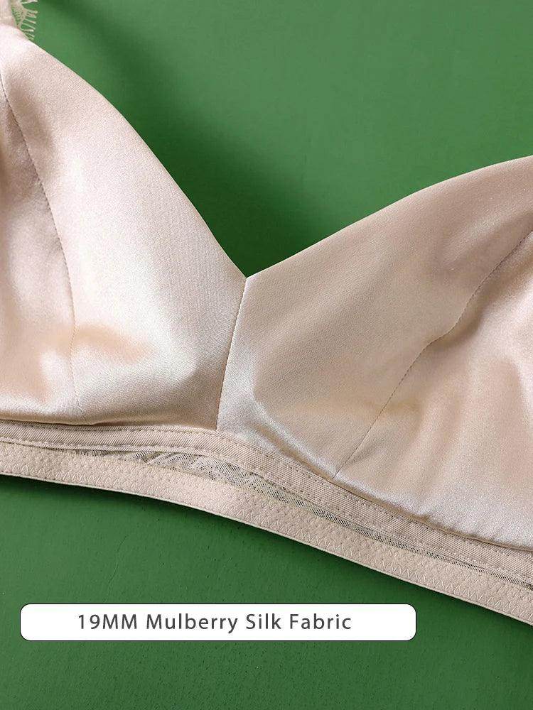 Silk Bra - Wire Free Lace Padded Intimates - LANI SILK 