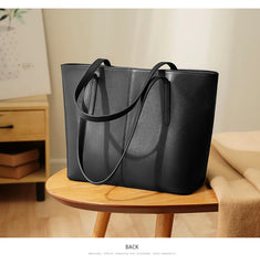 Tote Bag Women's Split Leather Winter Office Lady Large Fashion