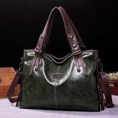 Tote Bag Fashion Casual Soft Leather Vintage Shoulder