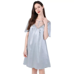 Silk Nightgown - Elegant Fashion Spring for Women 