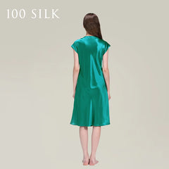 Silk Nightgown - Solid Casual & Elegant Sleepwear