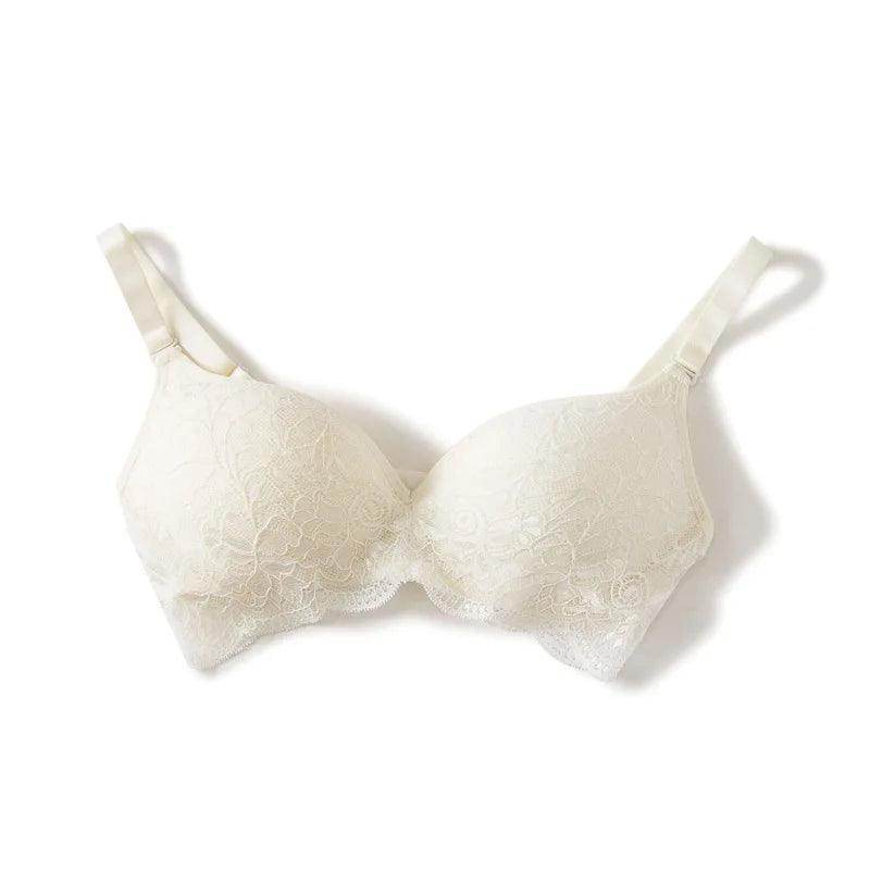 Silk Bra - 100% Natural Silk Lace Push Up Wire Free Thin Padding - LANI SILK 