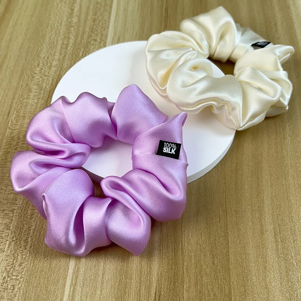 Silk Scrunchies - Hair Ties Elastic Gentle Holders