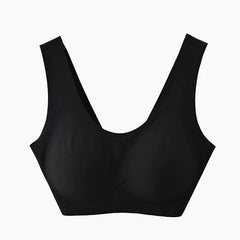 Silk Bra Sleep Padded Full-Coverage Removable Pads