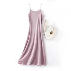 Silk Dress Adjustable Straps Full Slip Extended Long Maxi Dress