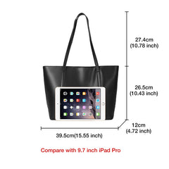 Tote Bag Women's Split Leather Winter Office Lady Large Fashion