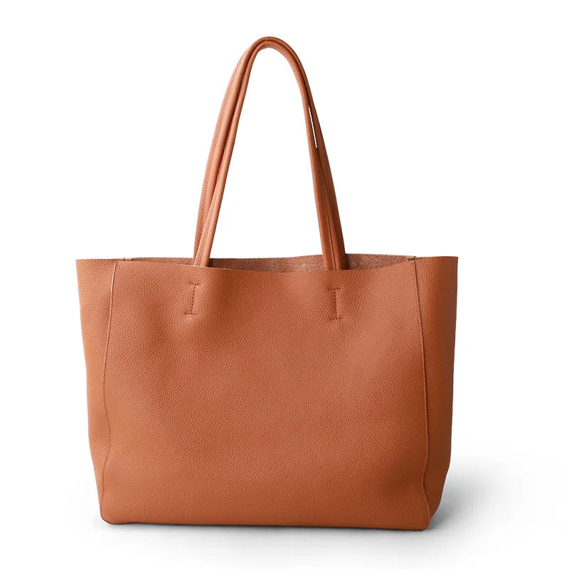 Tote Bag Simple and Stylish Soft Leather for Women