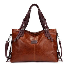 Tote Bag Fashion Casual Soft Leather Vintage Shoulder