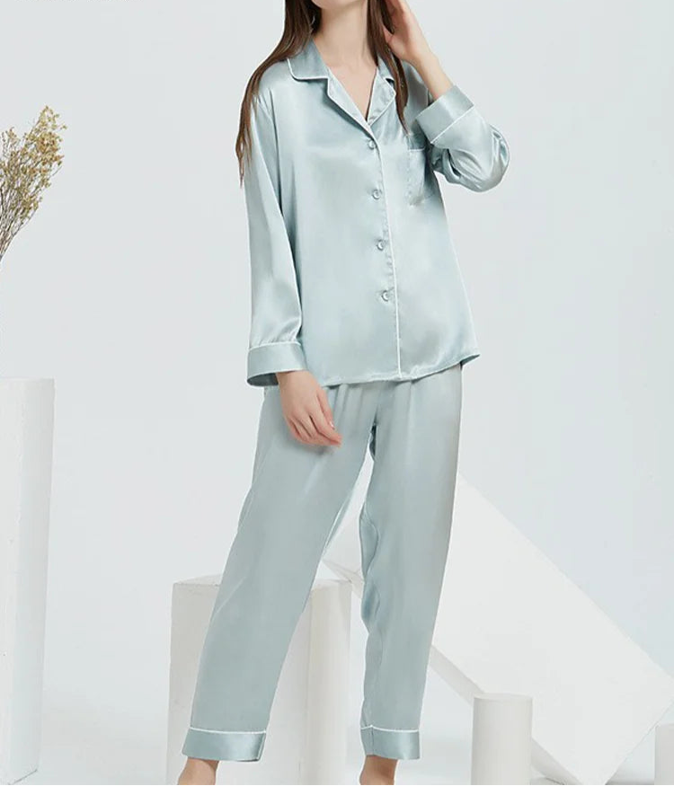 Silk Pajamas - 100% Real Silk Summer Thin Sleepwear - LANI SILK 