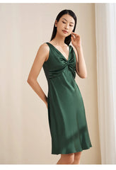 Silk Nightgown - Sexy Backless Sling Sleepwear 2025