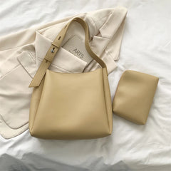 Tote Bag Fashion Leather Tend Simple Large High Capacity Shoulder