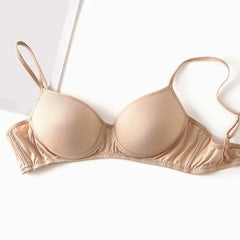 Silk Bra Wireless Pure Seamless Padded Push Up Underwear