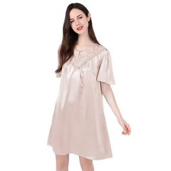 Silk Nightgown - Elegant Fashion Spring for Women 