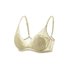 Silk Bra Set - 100% Real Silk Lining Wire-Free Thin Cup 2025