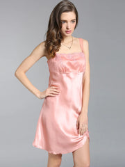 Silk Nightgown - Straight Neckline Sexy & Comfortable Loungewear