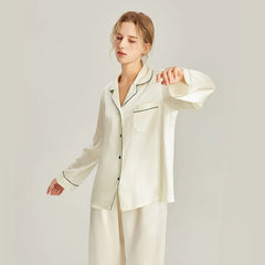 Silk Pajamas - Long Sleeve Simple & Elegant Homewear