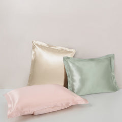 Silk Pillowcase – Double-Sided Square Pillow with Insert
