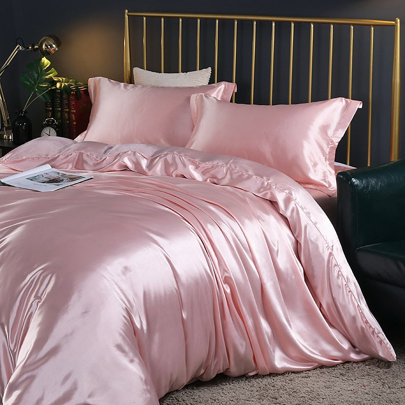 Mulberry Silk Bedding Set with Duvet Cover Fitted