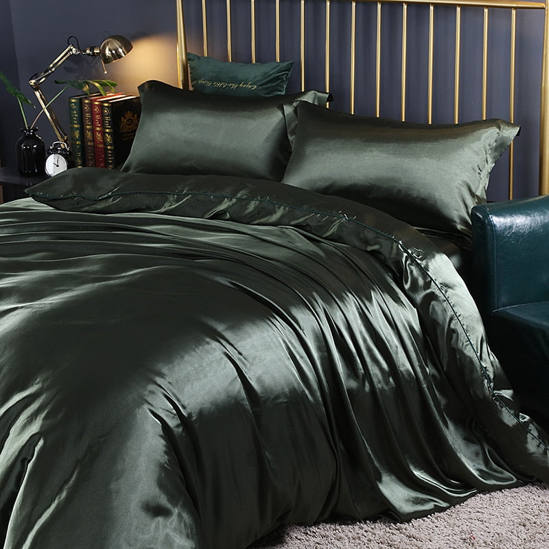 Mulberry Silk Bedding Set with Duvet Cover Fitted